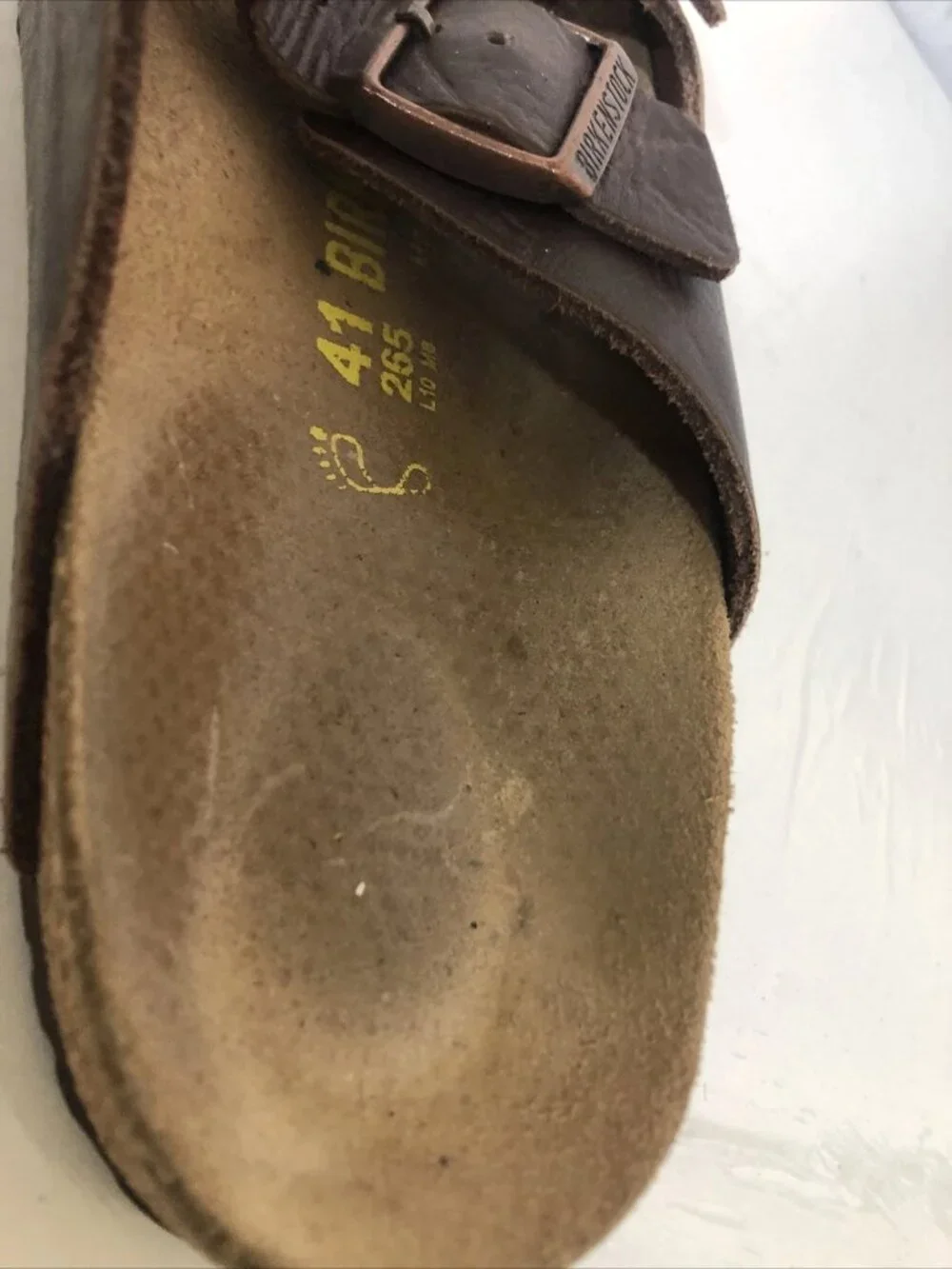 Birkenstock 265 Arizona Chocolate Brown Strappy Buckle Sandal Size 8-8 1/2